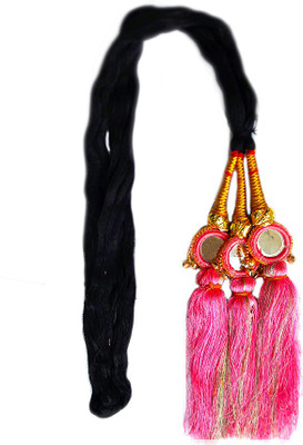 

Rapidsflow Fancy Punjabi Parandi For Women And Girls Braid Extension(Pink)