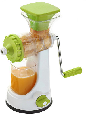 

ShopyBucket Mse High Quality Apex Fruit Juicer Pro Green & Vegetable Clear Barrel Juicer fruit jucier Plastic Hand Juicer(Green Pack of 1)