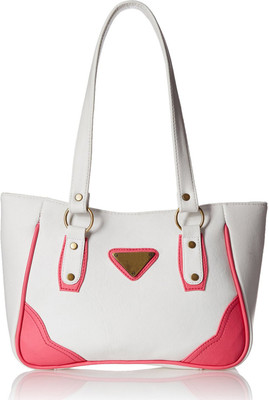

Aisna Shoulder Bag(White, Pink), Pink;white