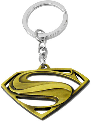 

Faynci High Quality Superman Keychain for Keys cooper Palted Stainless Steel Key Ring For Boys cool Gift Key Chain