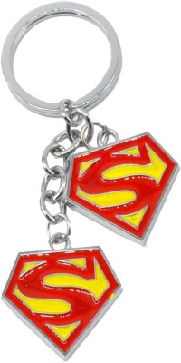 

Faynci High Quality Stainless Steel and Design with Perfect Finishing two Red Superman Logo Key chain Key Chain