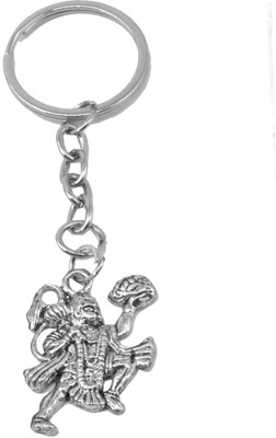 

Faynci Silver Plated High Quality Bajarang Bali Hanuman Key Chain Key Chain