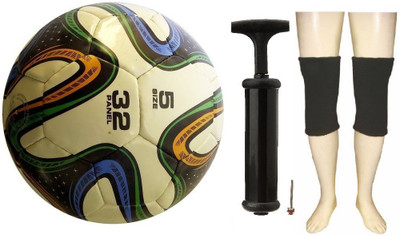 

FACTO POWER Football Tricolor with Air Pump and Pair of Knee Cap Football Kit