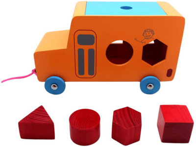 

Skola Pull Along Shape Bus(Multicolor)
