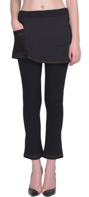 PeppyTone Ankle Length Ethnic Wear Legging(Black, Solid)