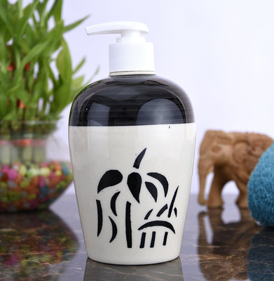 

Sforzi Ceramic liquid soap dispenser 450 ml Gel, Lotion, Conditioner, Soap, Shampoo Dispenser(White)