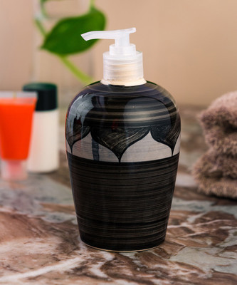 

Sforzi Ceramic liquid soap dispenser 450 ml Gel, Lotion, Conditioner, Soap, Shampoo Dispenser(Black)