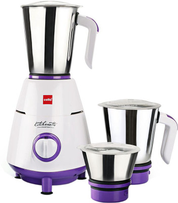 Cello Grind N Mix 800 500 W Mixer Grinder(Violet, White, 3 Jars)