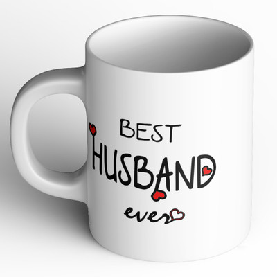 Abaronee Best Husband Ever Ceramic Coffee Mug(350 ml) Abaronee Best Husband Ever Ceramic Coffee Mug(350 ml)