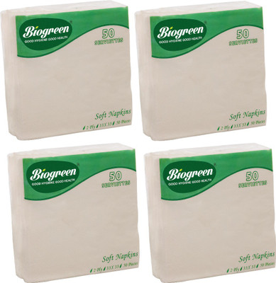 

Biogreen Soft Napkins White Napkins(4 Sheets)