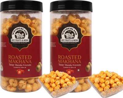 

Wonderland Makhana Premium Tangy Masala Foxnuts (Pack of 2-100g Each) Assorted Nuts(200 g, Mason Jar)