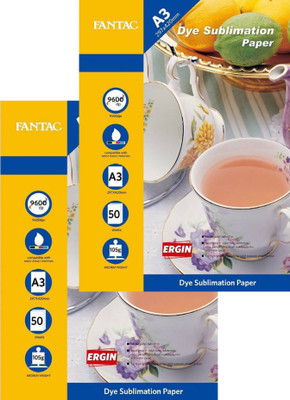 

Fantac Dye Sublimation Paper Plain A3 Sublimation Mug Printing Paper(Set of 2, White)