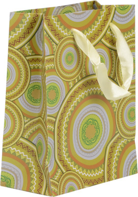 Enwraps Printed Party Bag(Green, Pack of 12)