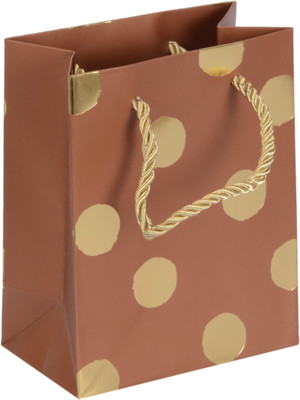 

Enwraps Printed Party Bag(Brown, Pack of 12)