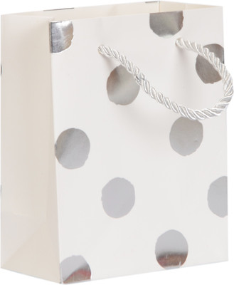 Enwraps Printed Party Bag(Silver, Pack of 12)