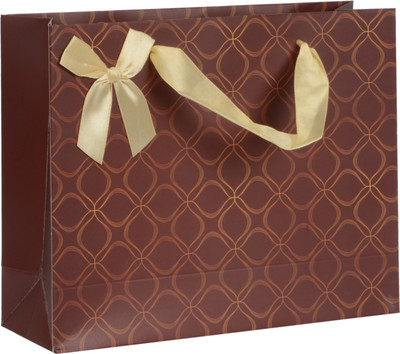 

Enwraps Printed Party Bag(Brown, Pack of 12)