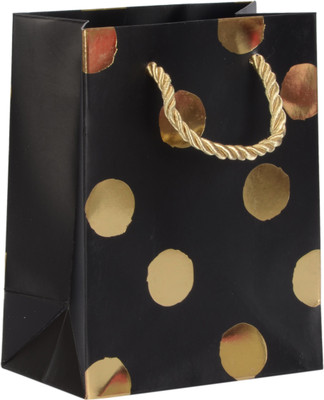 

Enwraps Printed Party Bag(Black, Pack of 12)