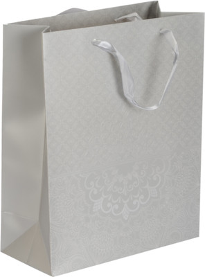 Enwraps Printed Party Bag(Silver, Pack of 12)