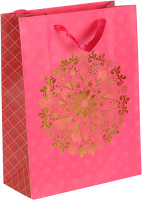 

Enwraps Printed Party Bag(Pink, Pack of 12)