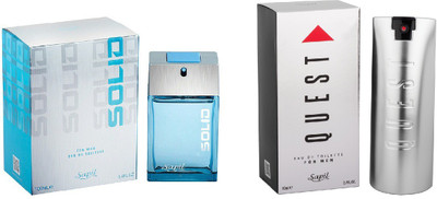 

Sapil Solid Perfume 100 ml with Quest Perfume for Men 80 ml (Imported from U.A.E) Eau de Toilette - 180 ml(For Men)