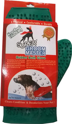 

Foodie Puppies Super Rubber Bath Glove for Dogs - (Color May Vary) Grooming Gloves for Dog & Cat(Multicolor, Fits All)
