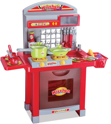 

M-Alive Big Kitchen Table Cooking Learning Toy For Kid With Complete Cook-ing Equipment Fun Play Toys