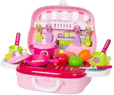 

M-Alive Children Play House Game Toy Kitchen Suitcase Toy Set Mini Learn Cooking Beauty Engineering Education Toys