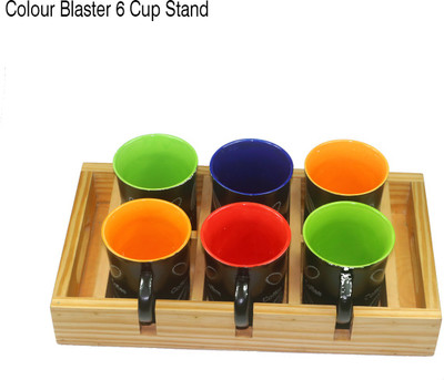

Round Republic Colour Blaster 6 Cup Stand Cup Tray Serving Set(Pack of 7)