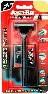 

Super Max Elegance 4 blade Razor (Pack of 2)