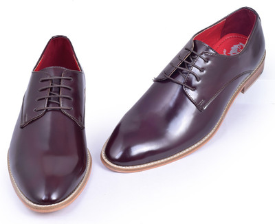 

Abelardo De Moda Abelardo De Moda Faux Leather Shoes Lace Up For Men(Maroon, Wine