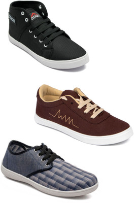 

Asian men's casual shoes combo pack of 3 Casuals For Men(Multicolor
