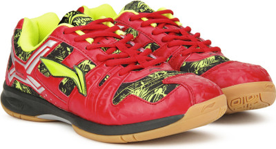 

Li-Ning NASH Badminton Shoes For Men(Red, Red/lime