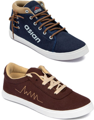 

Asian men's casual shoes combo pack of 2 Sneakers For Men(Multicolor