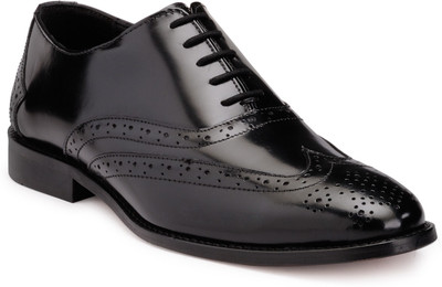 

Teakwood leather shoes Lace Up For Men(Black