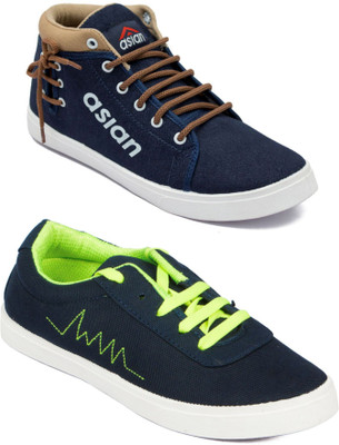 

Asian men's casual shoes combo pack of 2 Casuals For Men(Multicolor