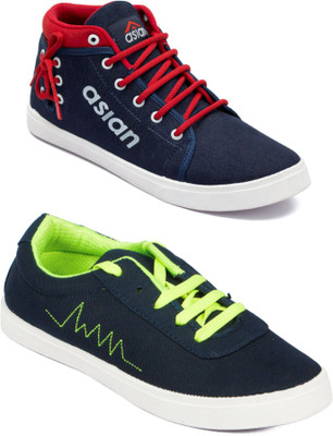 

Asian men's casual shoes combo pack of 2 Casuals For Men(Multicolor