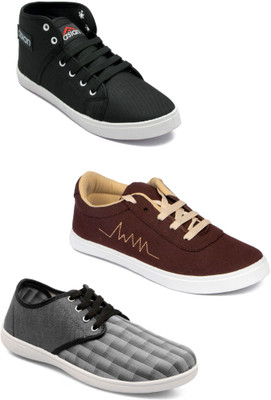 

Asian men's casual shoes combo pack of 3 Casuals For Men(Multicolor