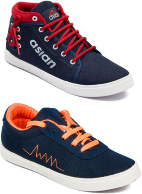 

Asian men's casual shoes combo pack of 2 For Men(Multicolor