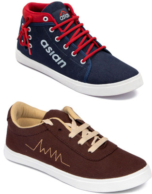 

Asian men's casual shoes combo pack of 2 For Men(Multicolor