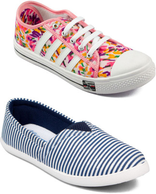 

Asian Women's Combo Pack of 2 casual shoes Sneakers For Women(Multicolor