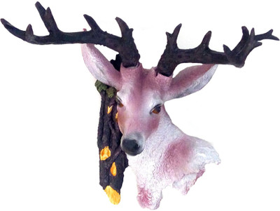 

Gooddeals Real looking 8 Point Buck Deer Head with Antlers bust wall hanging Decorative Showpiece - 41 cm(Polyresin, Multicolor)