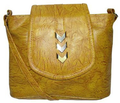 

Trendy Girls Casual Brown PU Sling Bag