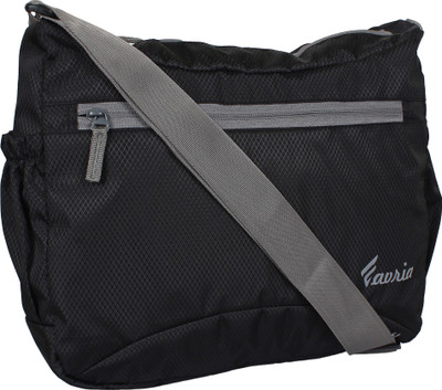 

Favria Men & Women Casual Black Polyester Sling Bag