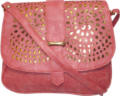 

Trendy Women Casual Pink PU Sling Bag