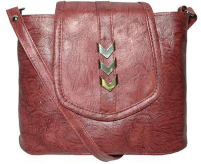 

Trendy Girls Casual Pink PU Sling Bag