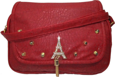 

Trendy Women Casual Maroon PU Sling Bag