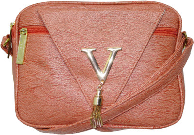 

Trendy Women Casual Brown PU Sling Bag