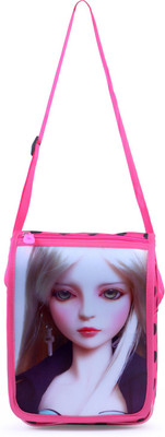 

BEST SHOP Girls Casual Pink Satin Sling Bag