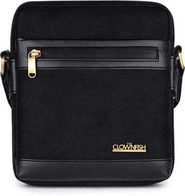 

The Clownfish Men & Women Formal Black Polyester Sling Bag