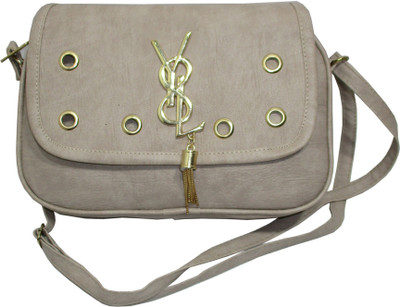 

Trendy Women Casual White PU Sling Bag